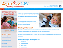 Tablet Screenshot of dyslexia-nsw.com.au